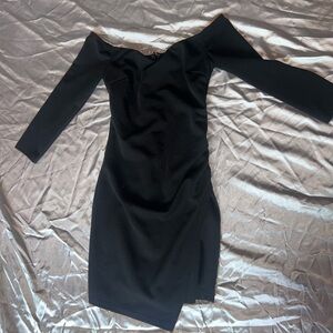 Black off the shoulder dress